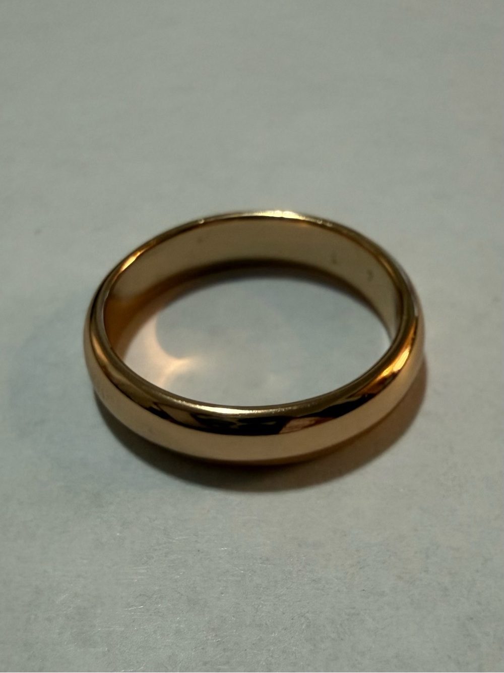 18k Gold Electroplated Polished Stackable Band Ring